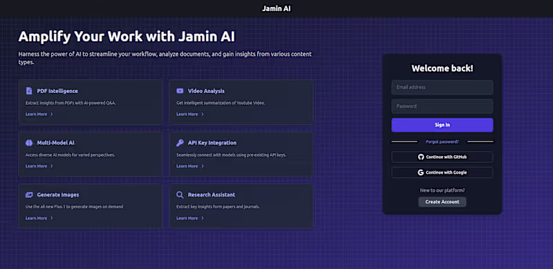 Cover image for Jamin - Fast, Helpful AI Chat