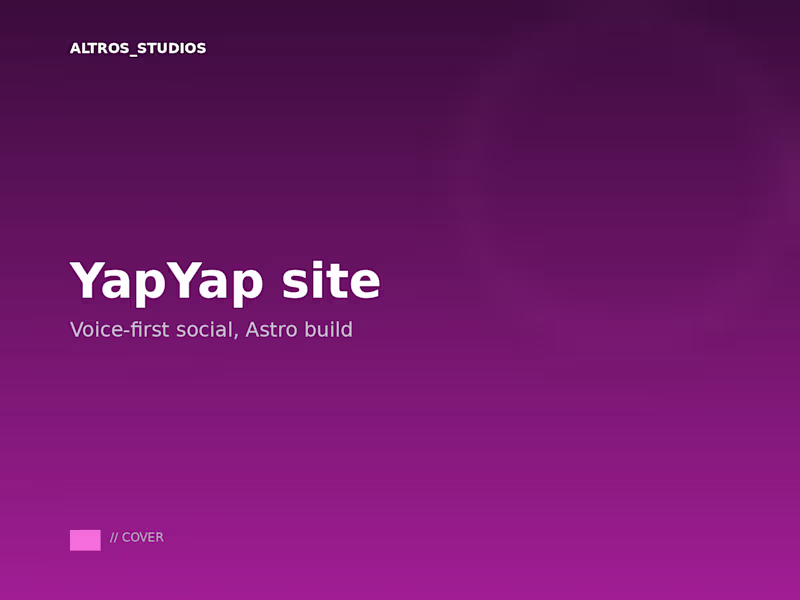 Cover image for YapYap: voice-first social (site)