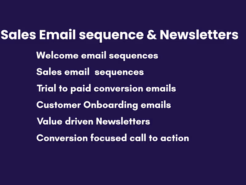 Cover image for Sales Email Sequences and newsletters (spec project)