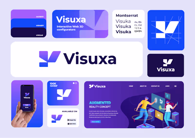 Cover image for Visuxa Logo & Brand Identity Design