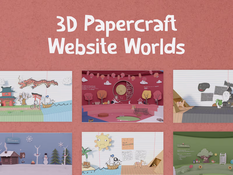 Cover image for 3D Papercraft Website Worlds with Three.js