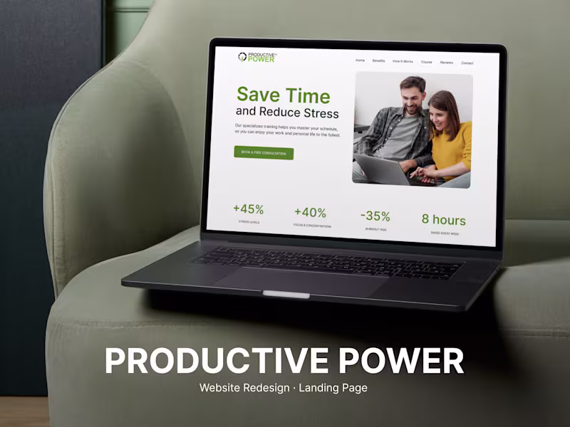 Cover image for Productive Power (Landing Page Redesign)