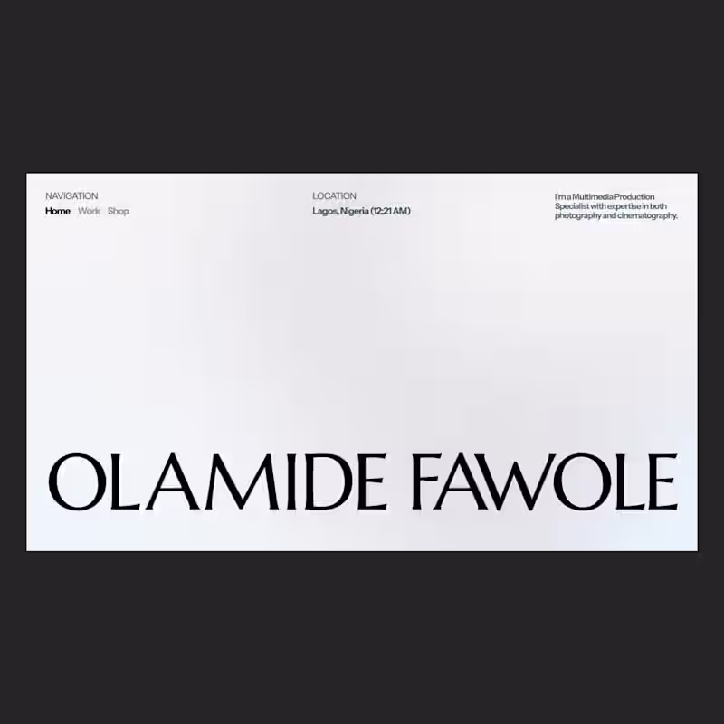 Cover image for Portfolio Website for Olamide Fawole