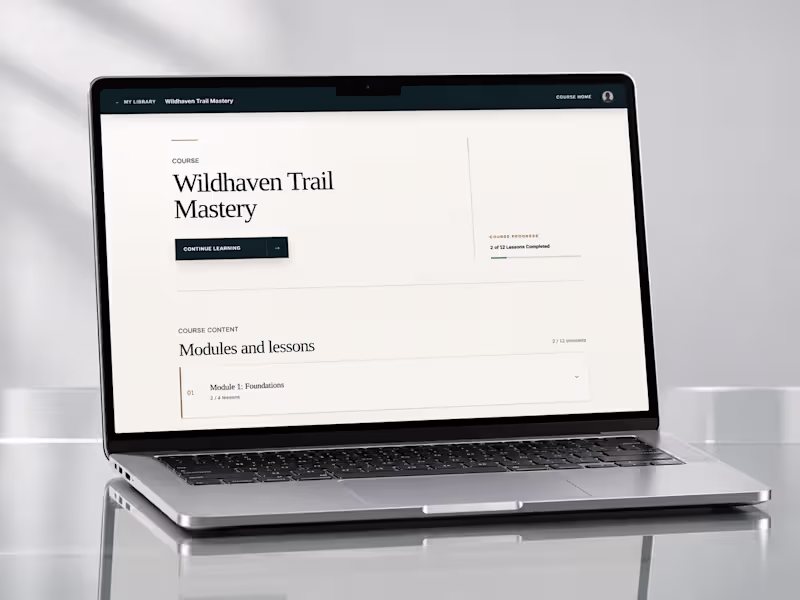Cover image for Momentum — Custom Kajabi Course Dashboard & Lesson Theme