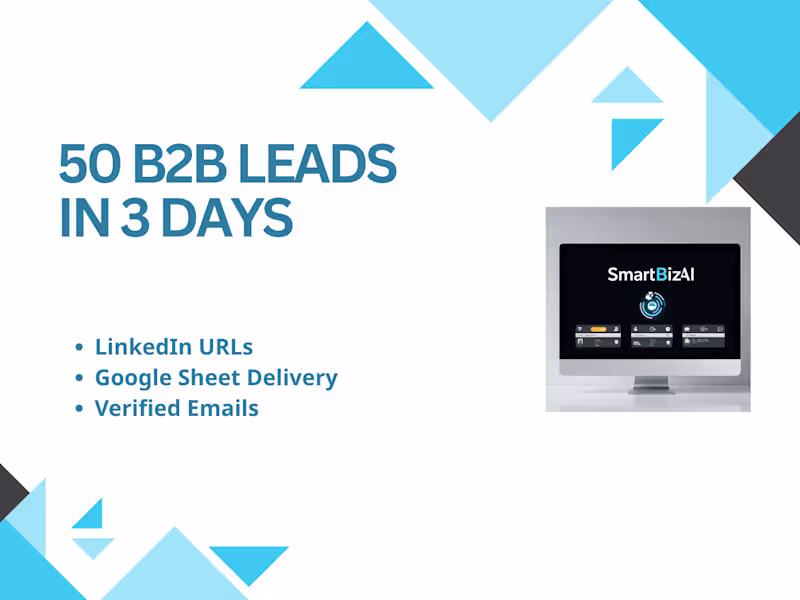 Cover image for I will get you 50 B2B leads from LinkedIn in 3 days