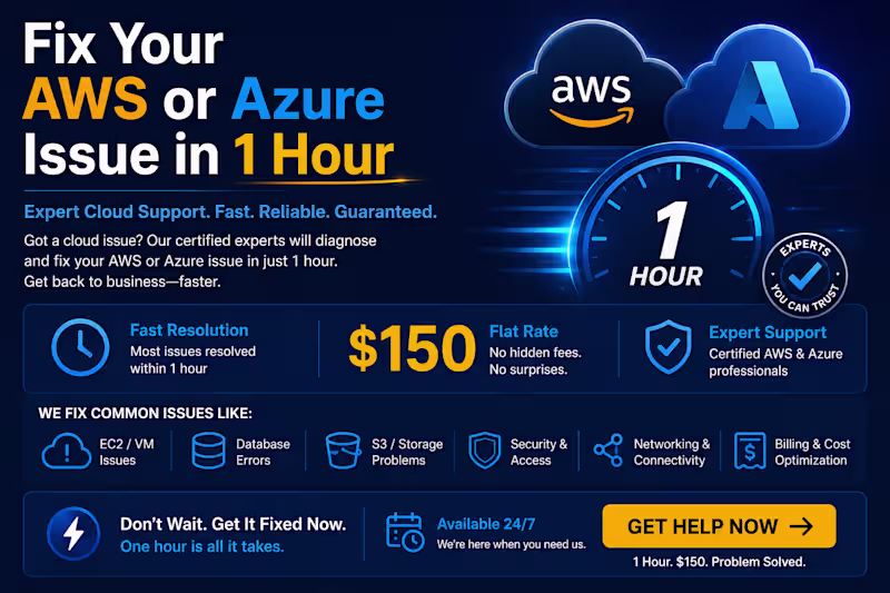 Cover image for Fix Your AWS or Azure Issue in 1 Hour