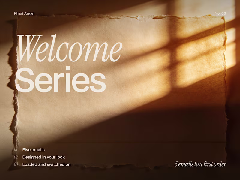 Cover image for Welcome Email Series: 5 Emails to a First Order in 7 Days
