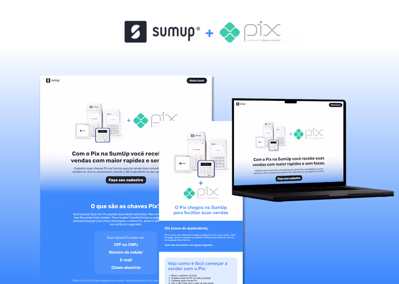 Cover image for Landing Page - SumUp + PIX on Behance