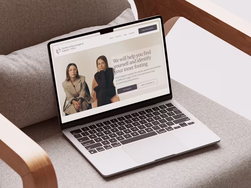 Cover image for TOLK | Website for a psychological support centre