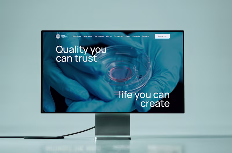 Cover image for Healthcare Website Design for an International Egg Bank