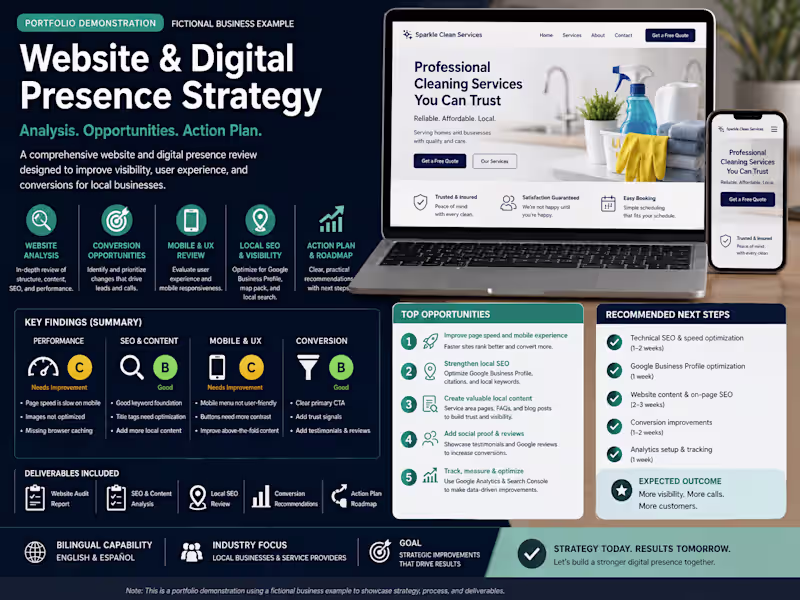 Cover image for Website and digital presence strategy