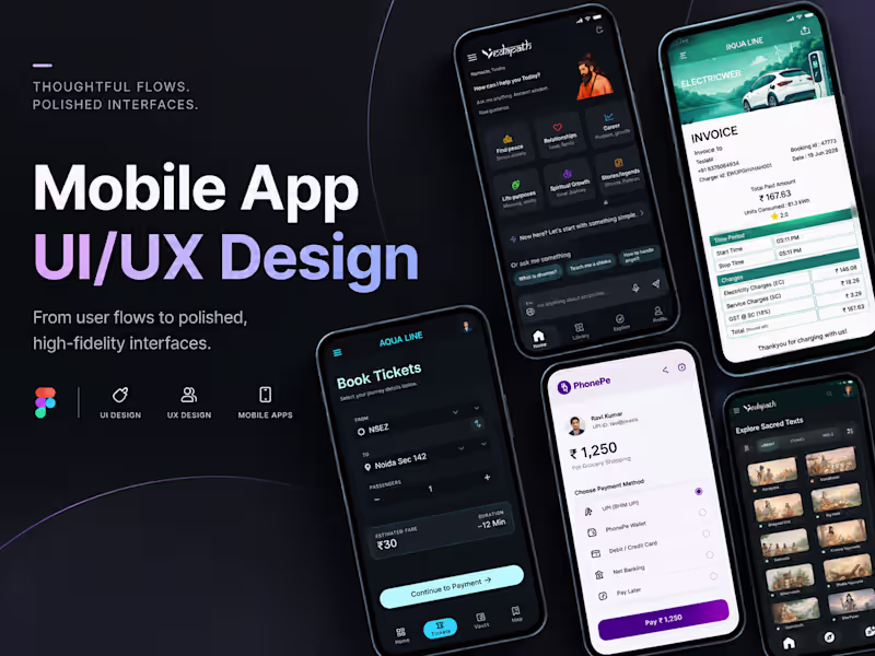 Cover image for Mobile App UI/UX Design