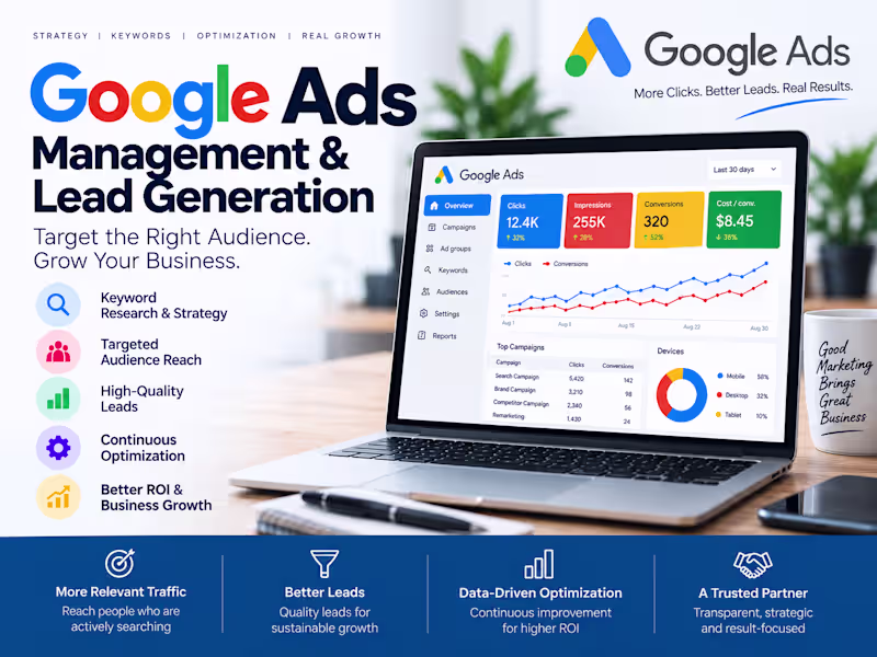 Cover image for Google ads Management & Lead Generation