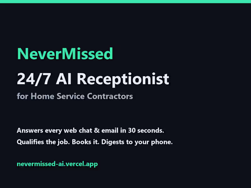 Cover image for 24/7 AI Receptionist for Home Service Businesses