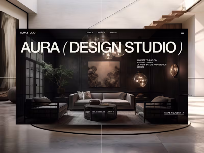 Cover image for Luxury Interior Design Studio Website design