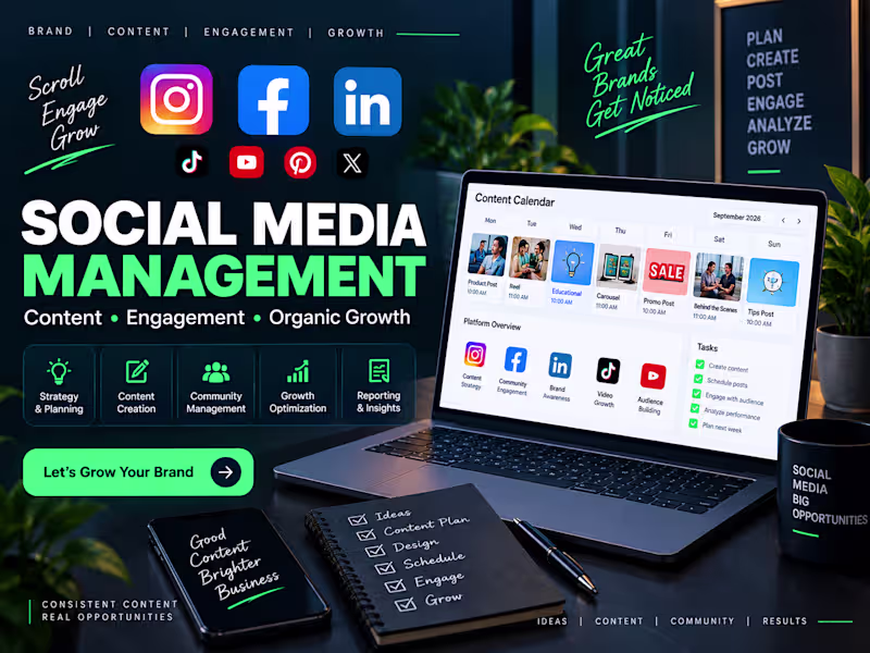 Cover image for Social Media Management & Organic Growth