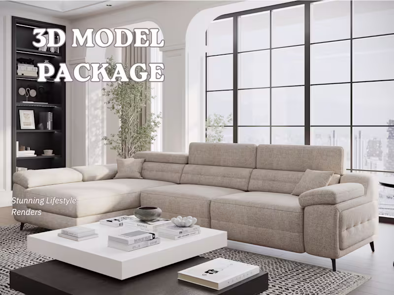 Cover image for Professional 3D Furniture Modeling & Lifestyle Renders