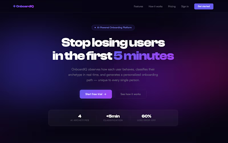 Cover image for AI onboarding platform for SaaS.