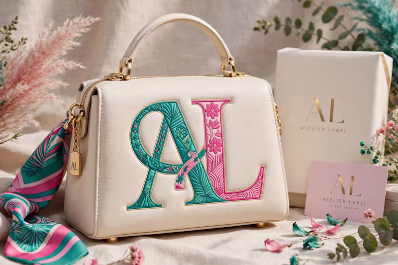 Cover image for Custom Handbag Monogram Logo | Luxury Bag Branding