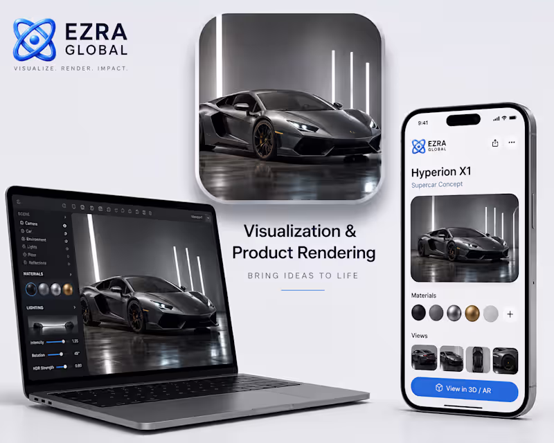 Cover image for 3D Visualization & Product Rendering