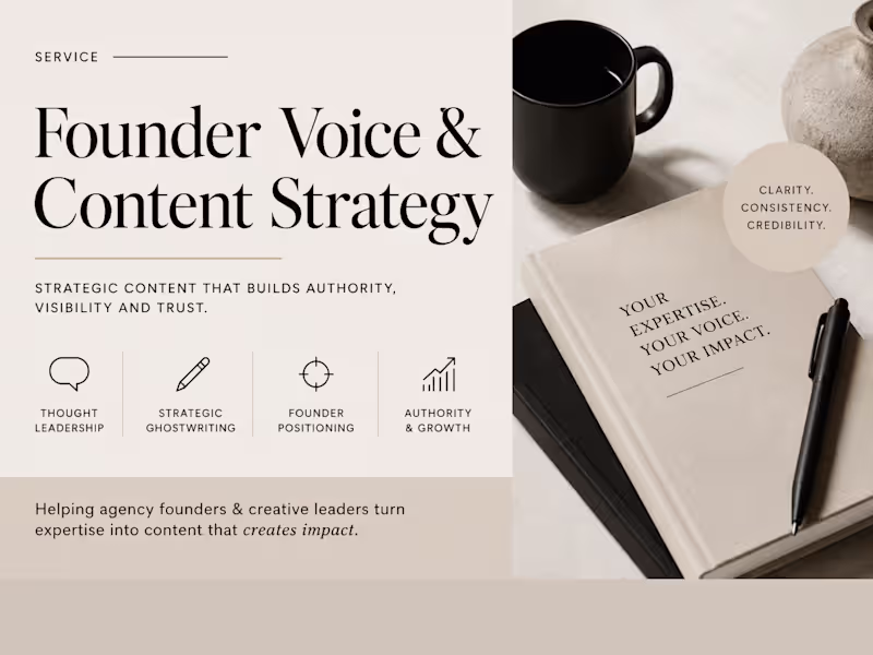 Cover image for Founder Voice & Content Strategy