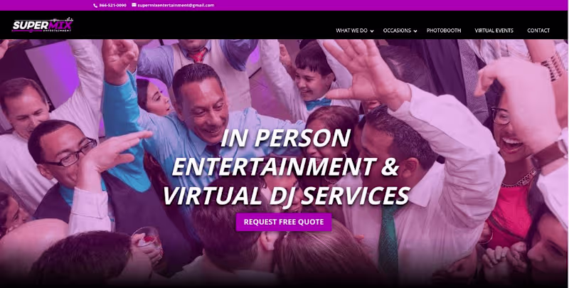 Cover image for Supermix Entertainment | Web Design | WordPress