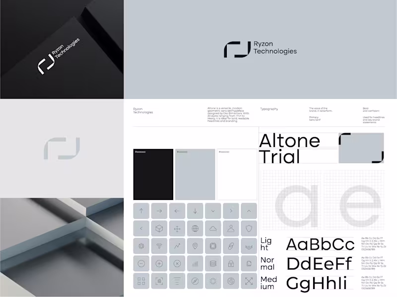Cover image for Ryzon Technologies Brand Identity
