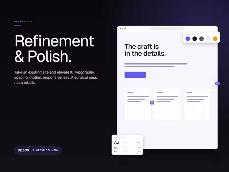 Cover image for Website Refinement & Design Polish