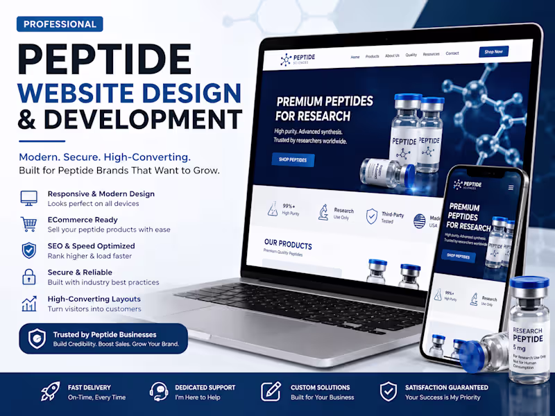 Cover image for I Will Design & Develop a High-Converting Peptide Website