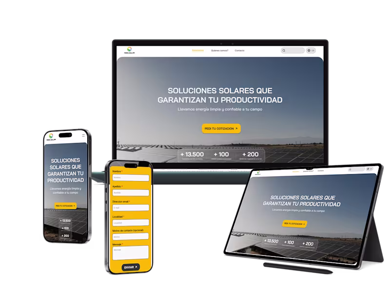 Cover image for Agrosolar — Web Design for a Patagonian Green Energy Company
