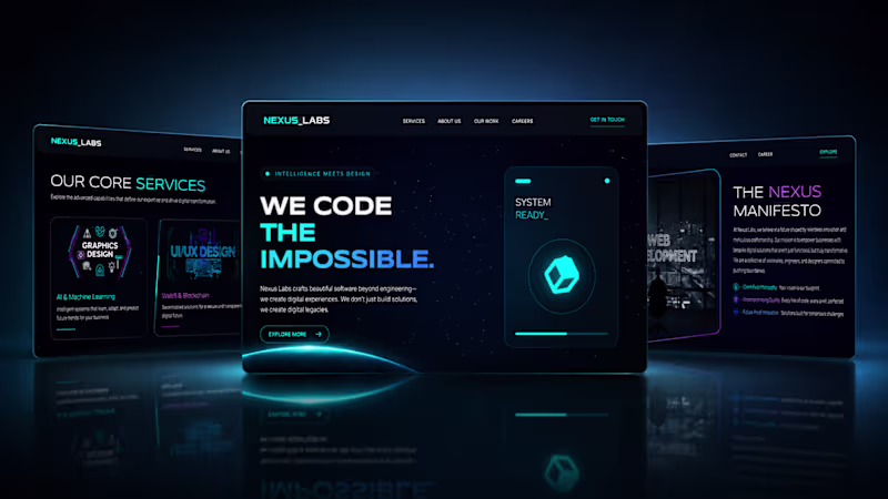 Cover image for Nexus Labs – Futuristic Software Agency Website