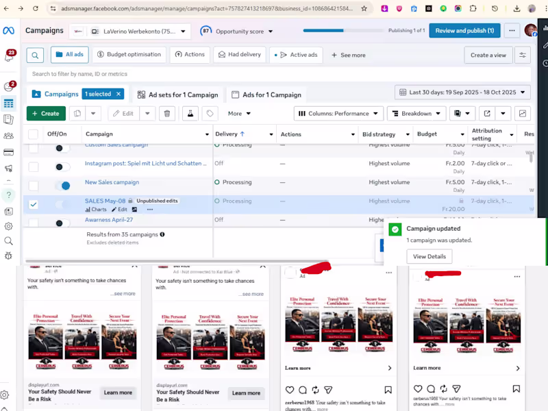 Cover image for Meta Ads Campaign Optimization for Security Brand