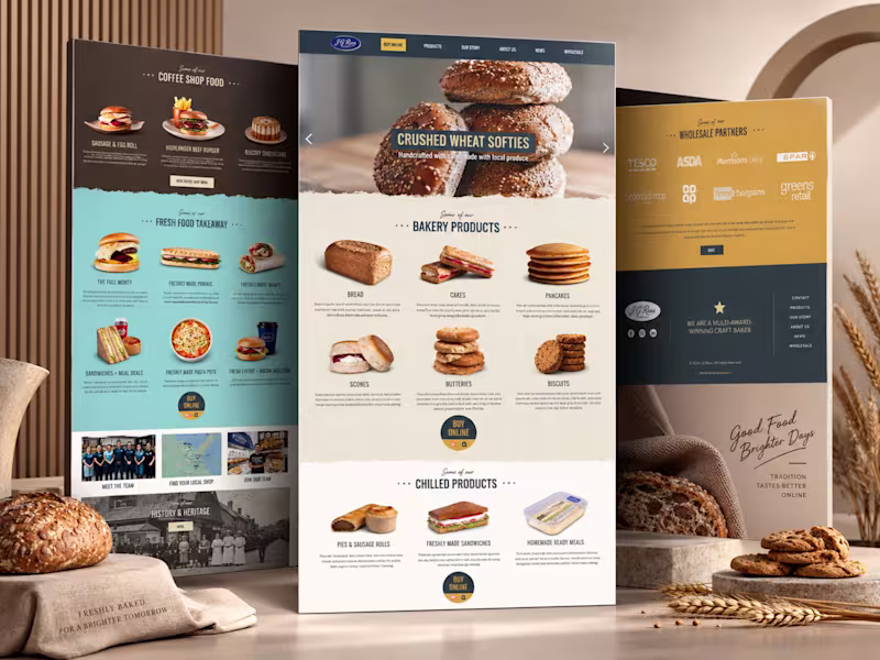 Cover image for J.G. Ross Craft Bakery Website Design