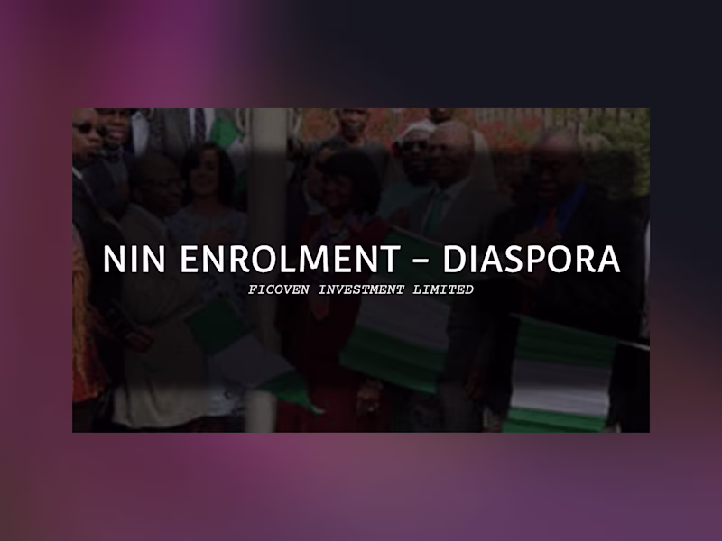 Cover image for Ficoven NIN Enrollment Platform For Nigerian's in Diaspora