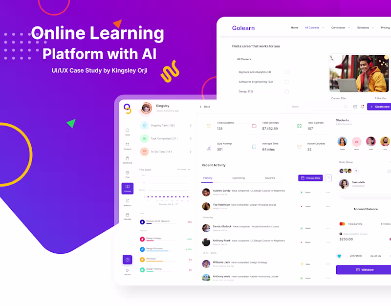 Cover image for GoLearn : An Online Educational UX Design Case Study
