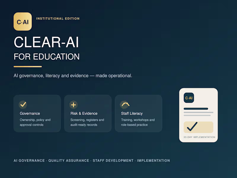 Cover image for CLEAR-AI for Education — Institutional