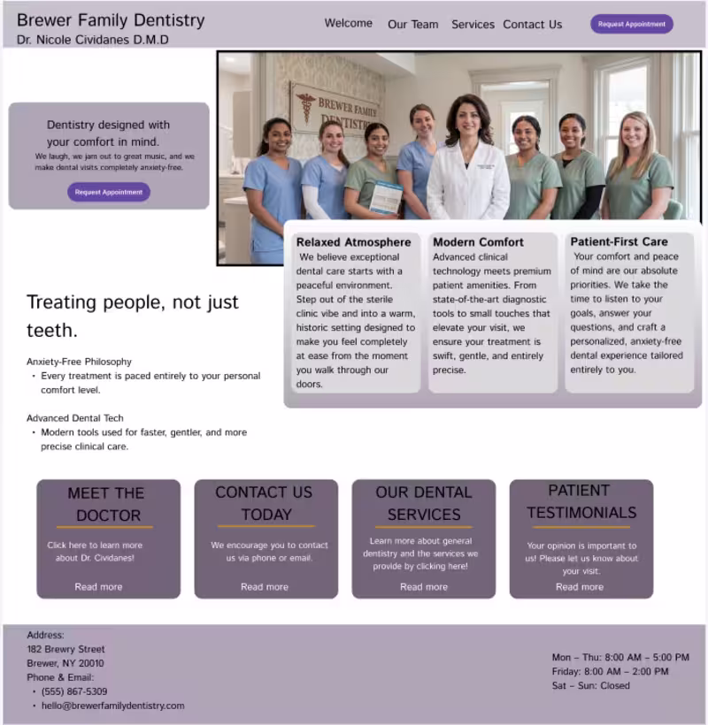 Cover image for Dental Practice Landing Page Concept