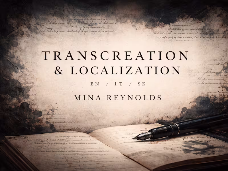 Cover image for Transcreation & Localization (EN/IT/SK)