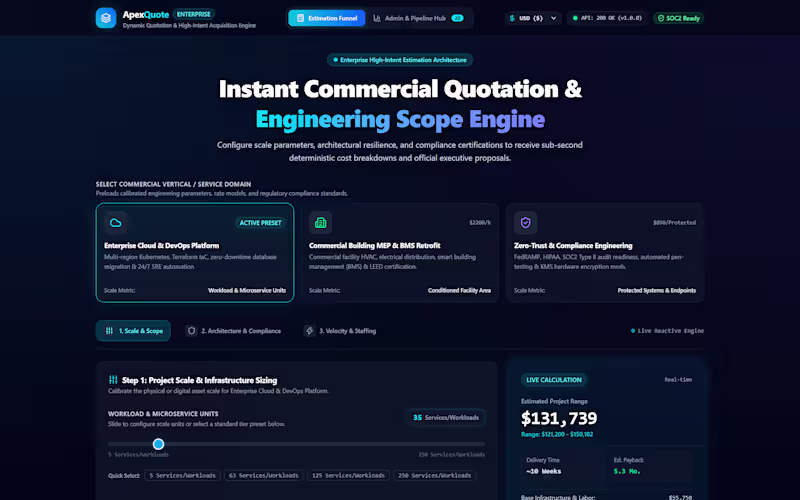 Cover image for Interactive Calculator & Quote Builder