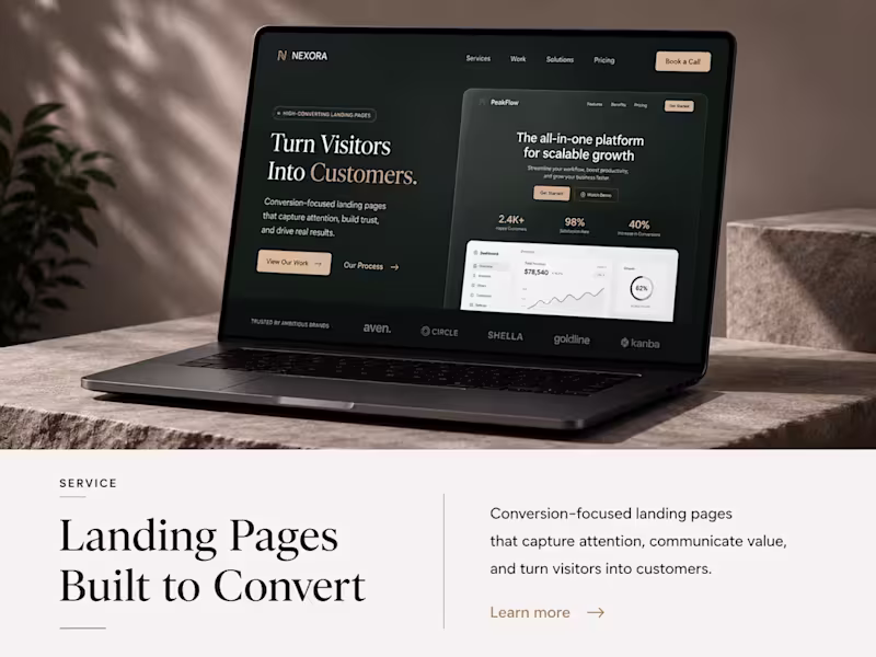 Cover image for Conversion-Focused Webflow Landing Page Design & Development