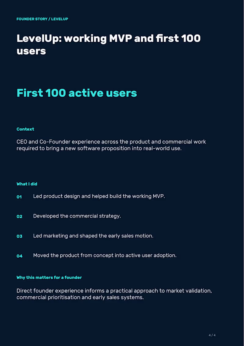 Cover image for LevelUp — Working MVP and First 100 Active Users
