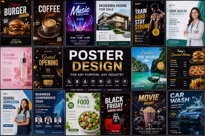 Cover image for Custom Poster & Menu Design