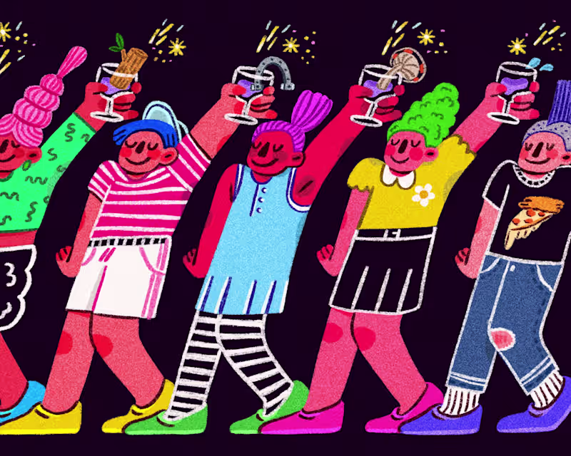 Cover image for Full Pour "Funk & Soul" Editorial Illustrations