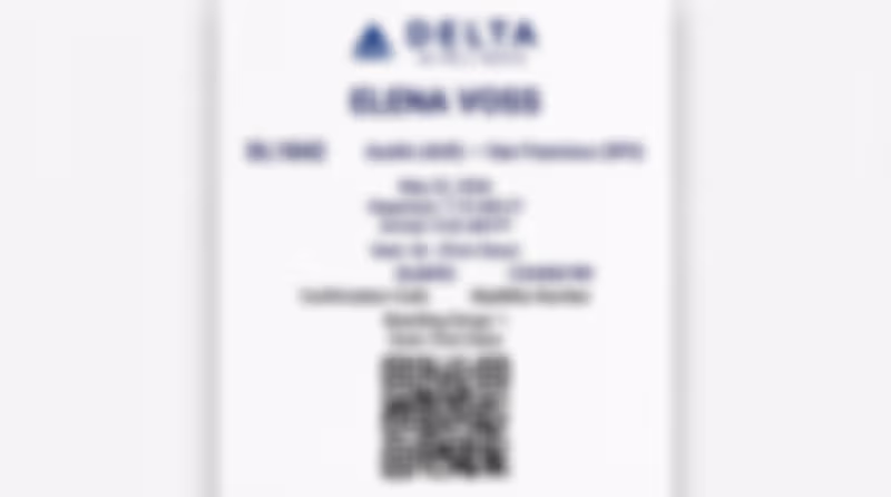 Cover image for Delta Travel Ticket reciept