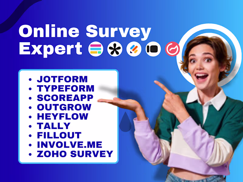 Cover image for Online Survey Forms, Quiz, calculator, lead gen, automation