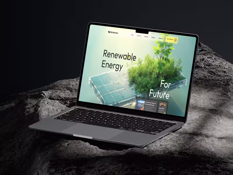 Cover image for Solarex –  Solar Energy Monitoring Website Development in Framer