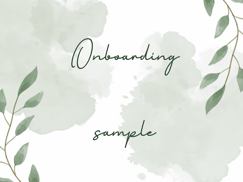 Cover image for Onboarding email