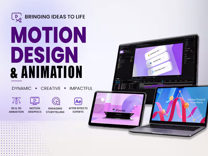 Cover image for Motion Design & Animation for SaaS & Digital Products