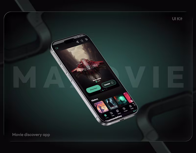 Cover image for Movie App UI Kit For Sale