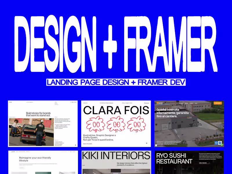 Cover image for Landing page Design + Framer development